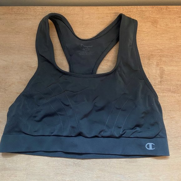 ($5 ADD-ON) Charcoal Gray Champion Sports Bra - Size: L - Picture 2 of 4